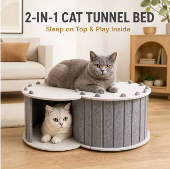 BurrowNest Cat Tunnel Bed