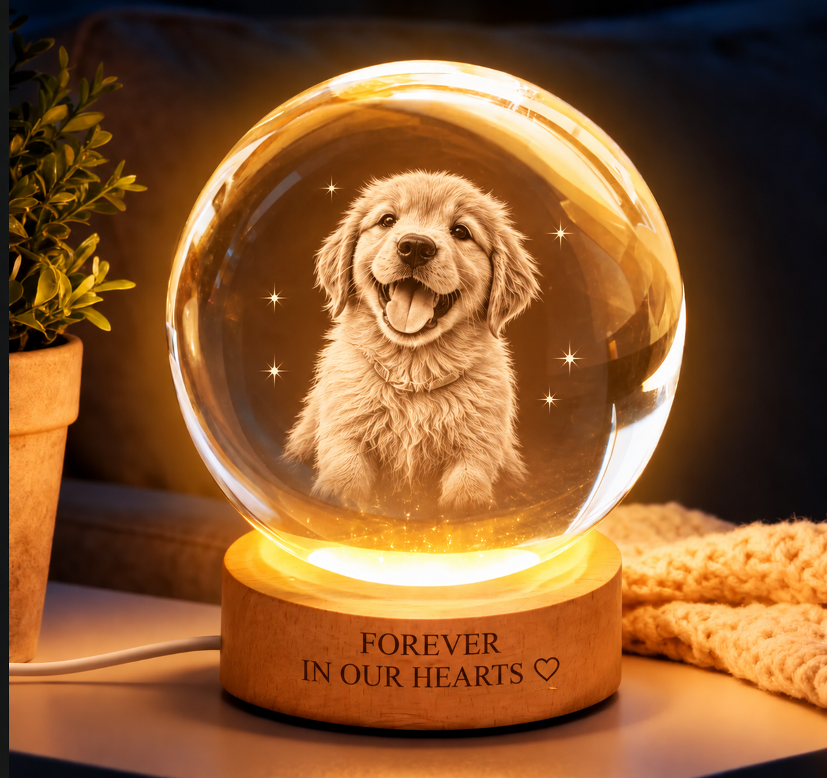 ForeverPaw โ Personalised Pet Memorial Crystal Ball ๐ฎ๐พ