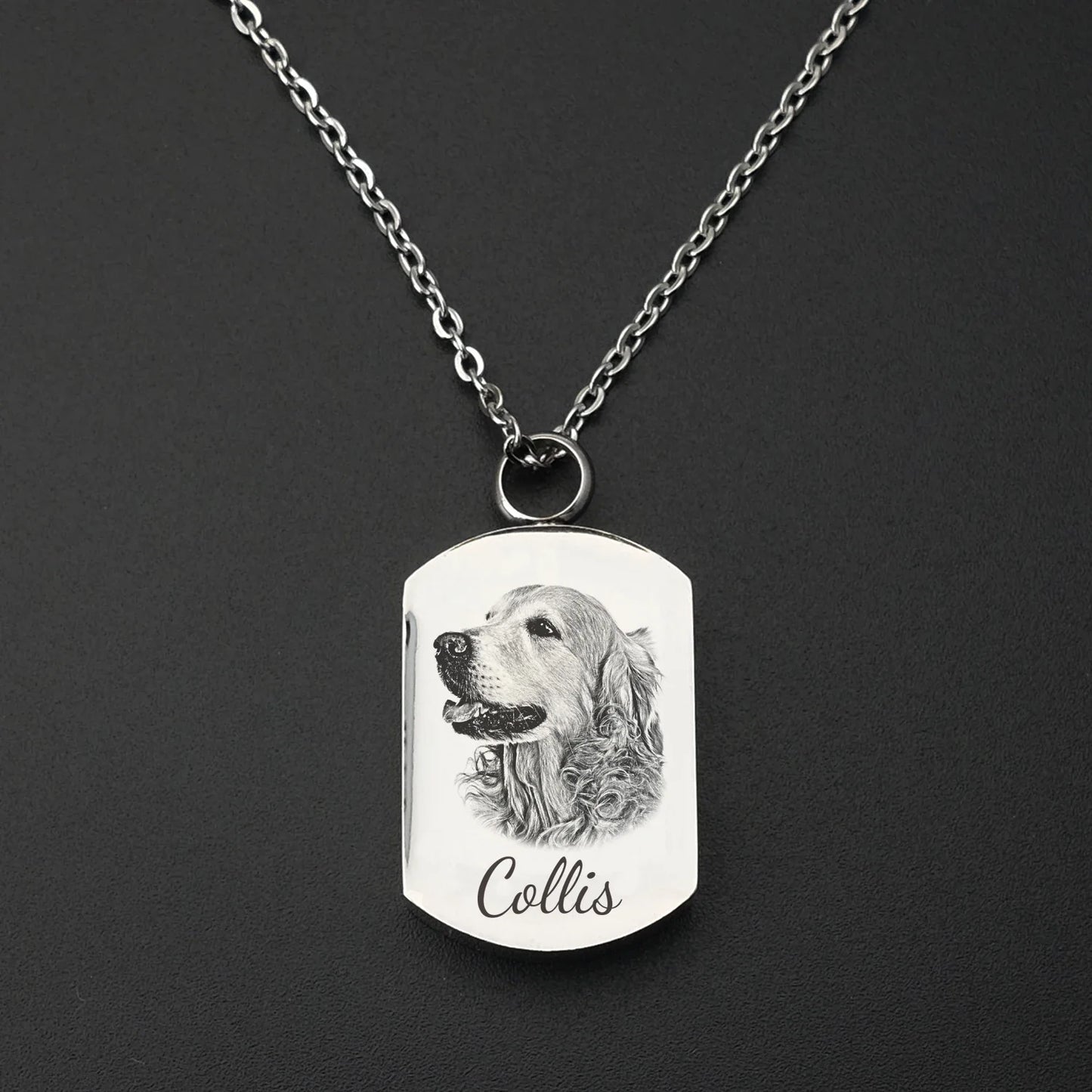 Pet Portrait Ash Pendant