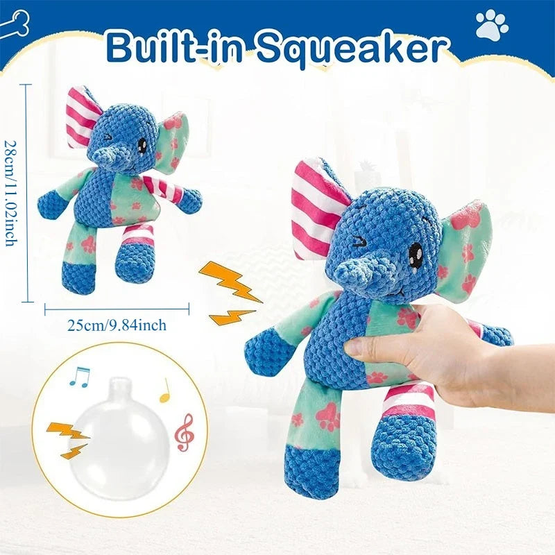 Squeaky Plush Animal Chew Toy