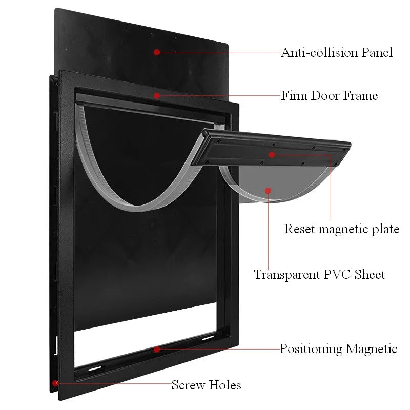 Insulated Pet Door with Flame