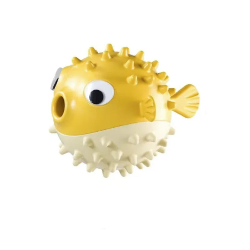 Bouncing Fish Dog Toy – Interactive Treat & Sound Ball