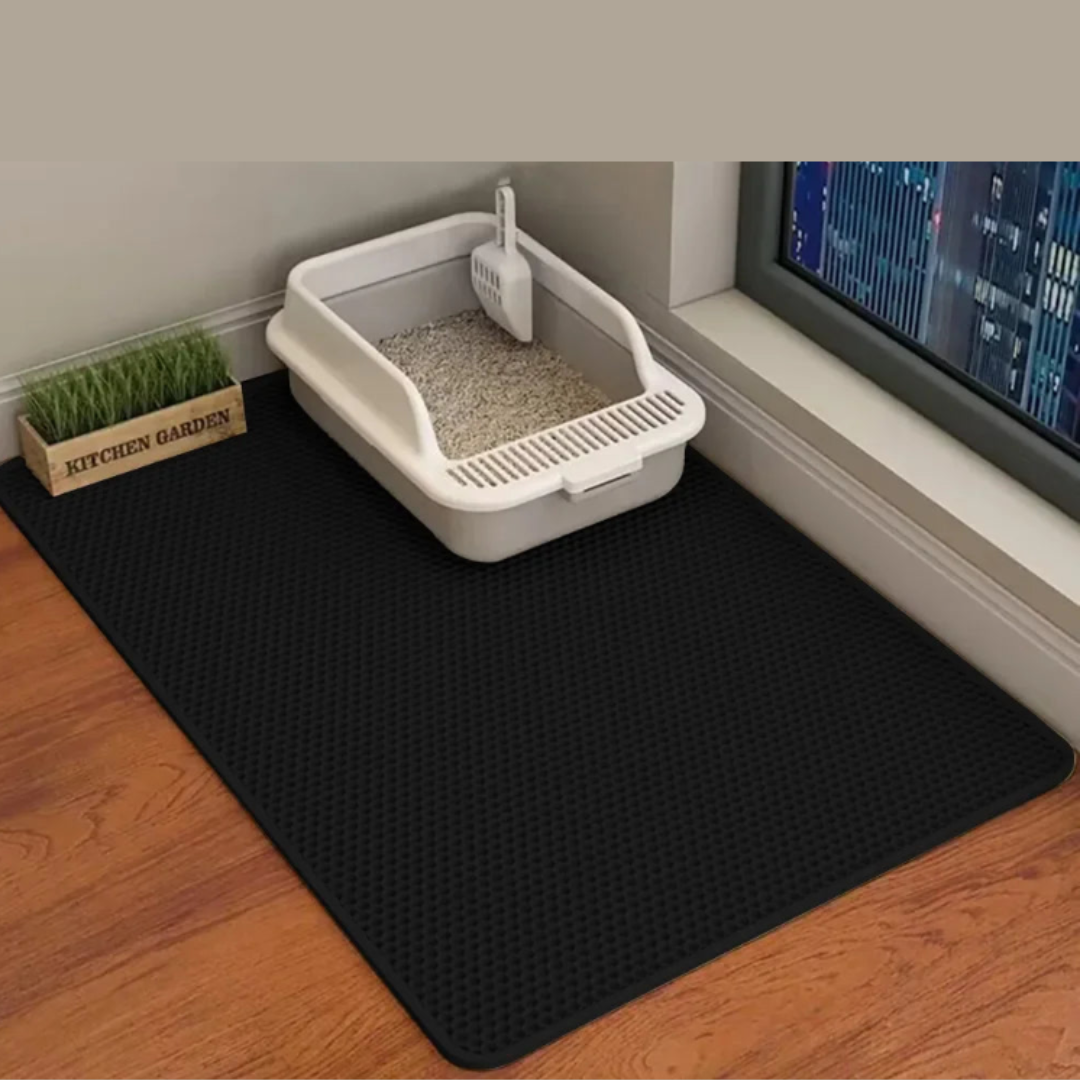 Waterproof Non-Slip Cat Litter Mat – Double Layer & Easy Clean Design