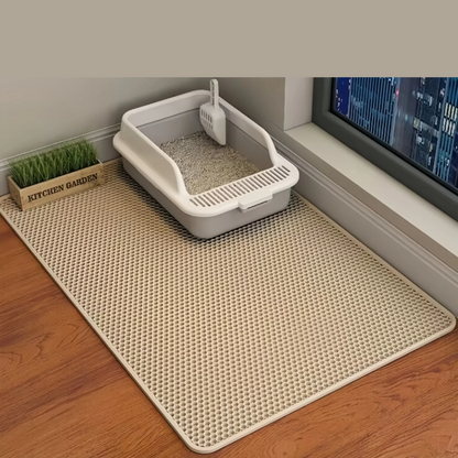 Waterproof Non-Slip Cat Litter Mat – Double Layer & Easy Clean Design