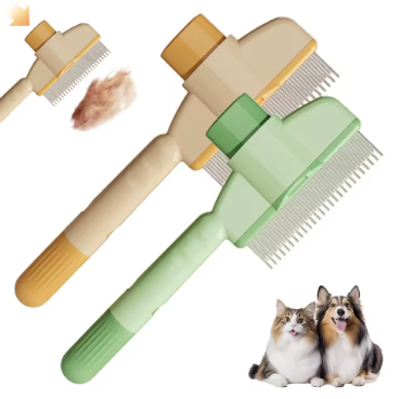 Self-Cleaning Grooming Comb – Pet Hair Remover for Cats & Dogs
