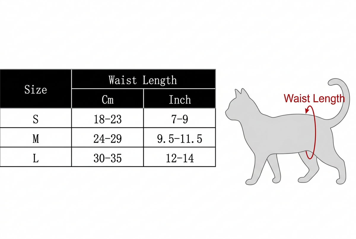 SnugFit Washable Cat Nappies - 3 Pack