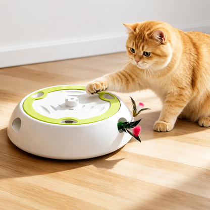PouncePop - Rechargeable Interactive Feather Cat Toy