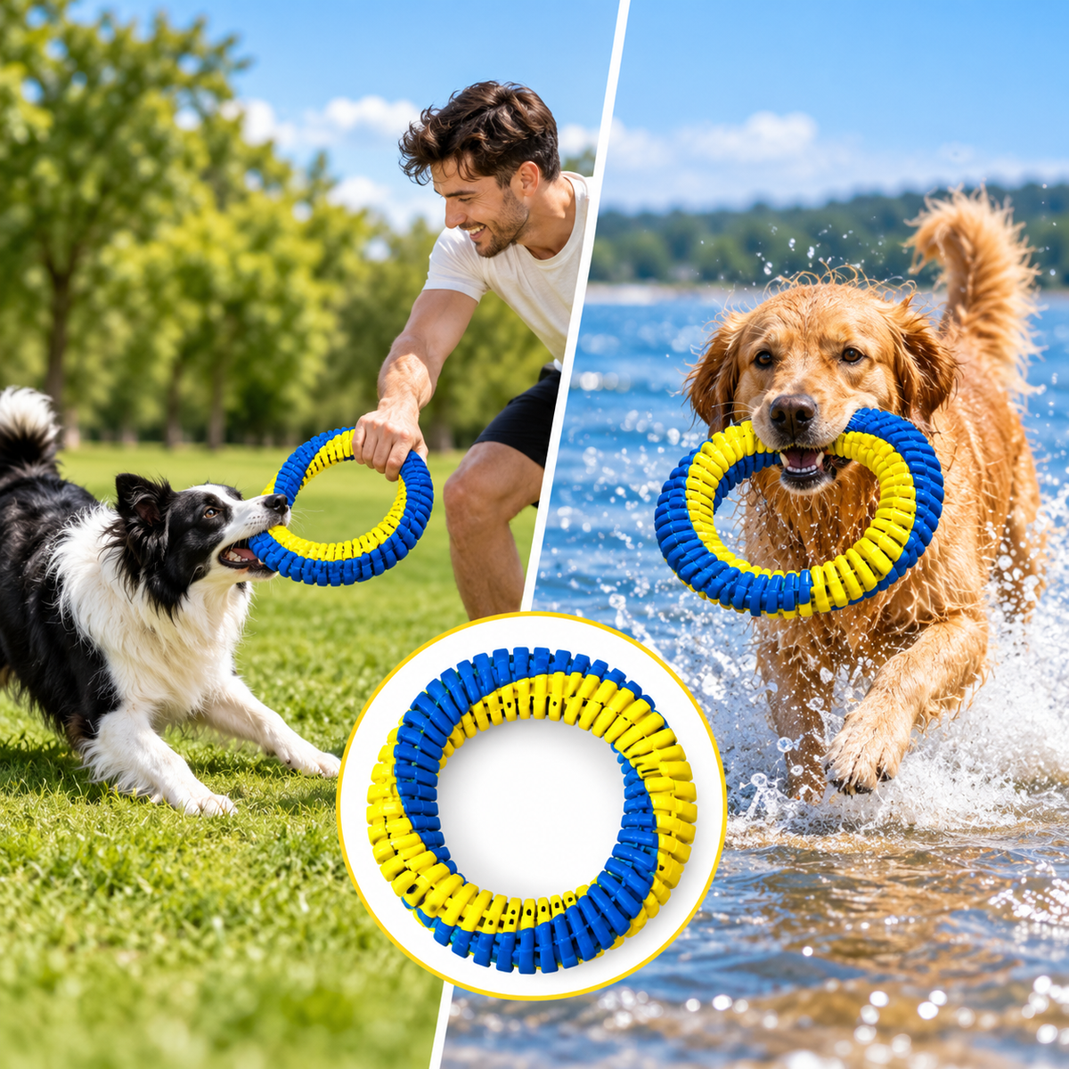 Interactive Nylon Rope Dog Toy 🐶🪢