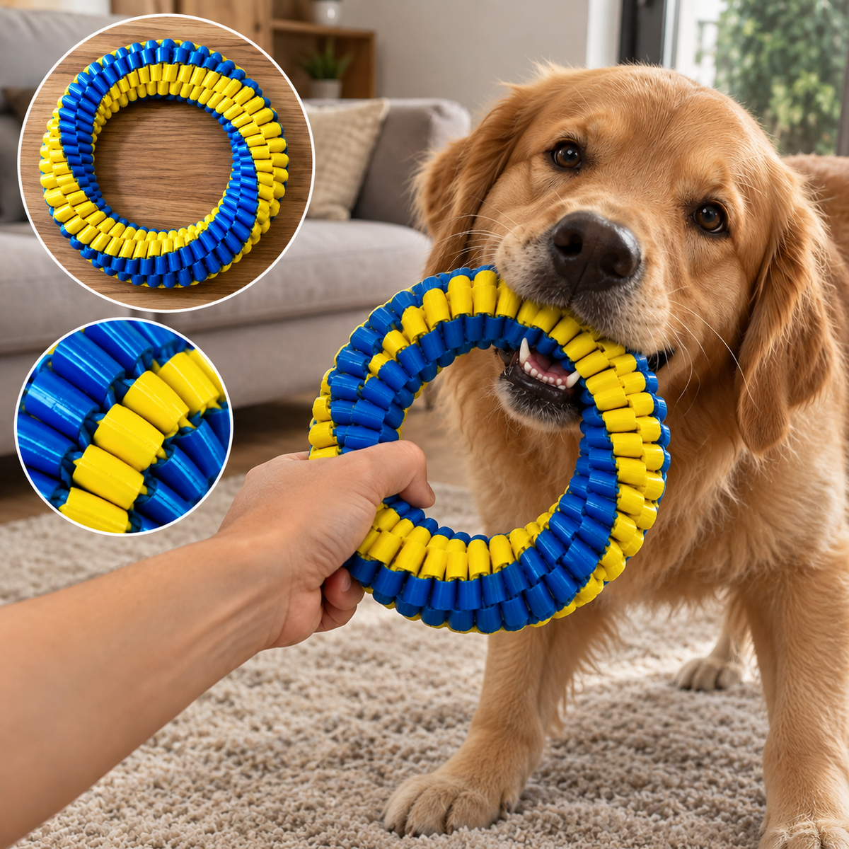 Interactive Nylon Rope Dog Toy 🐶🪢