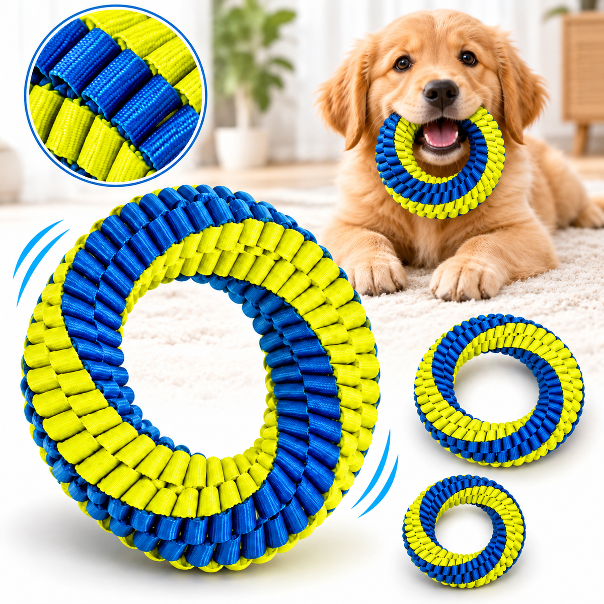 Interactive Nylon Rope Dog Toy 🐶🪢