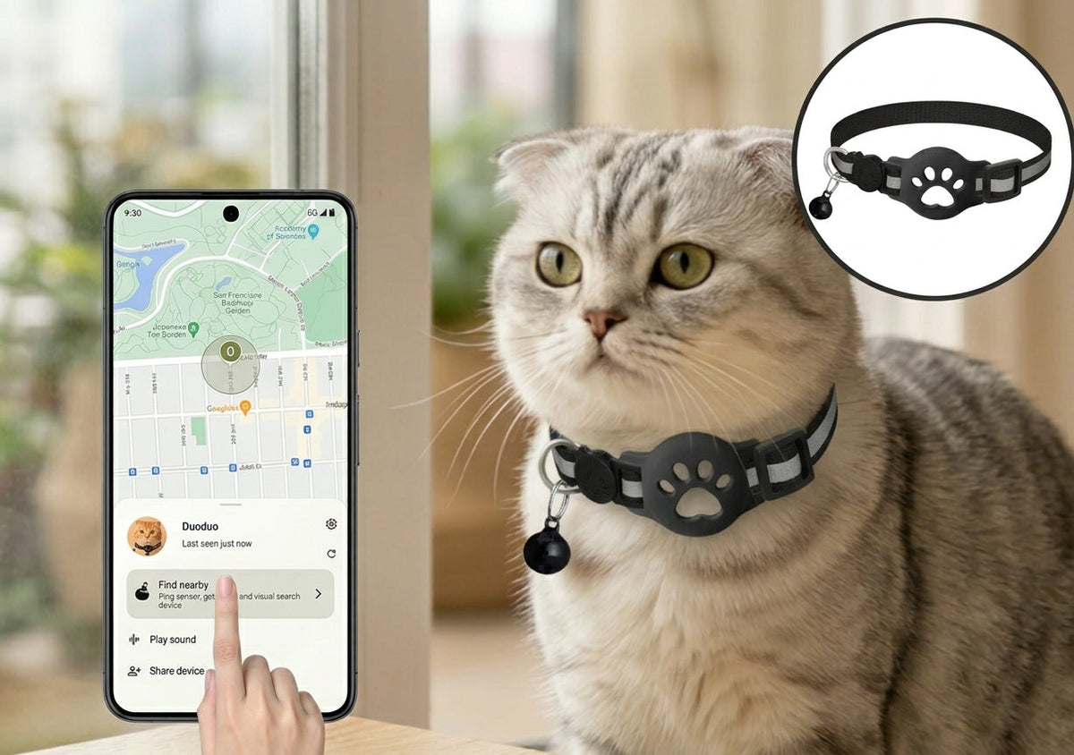 TrackPaw Reflective Cat Collar with Tracker Holder