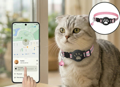 TrackPaw Reflective Cat Collar with Tracker Holder