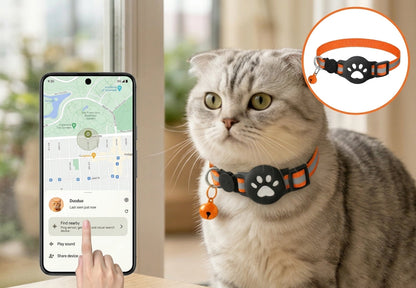 TrackPaw Reflective Cat Collar with Tracker Holder