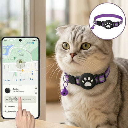 TrackPaw Reflective Cat Collar with Tracker Holder
