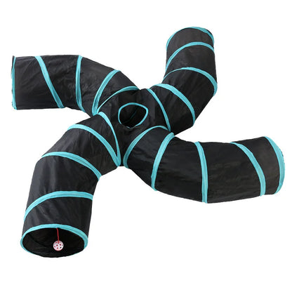 Foldable S-Shape Cat Tunnel