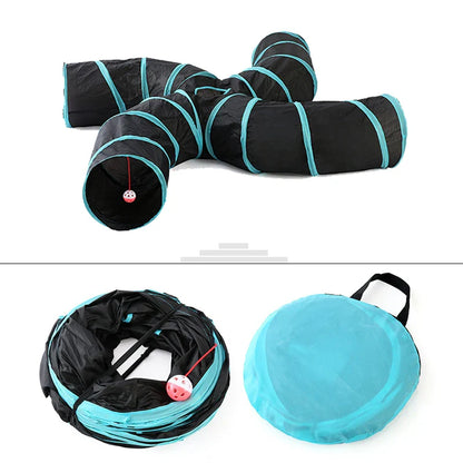 Foldable S-Shape Cat Tunnel