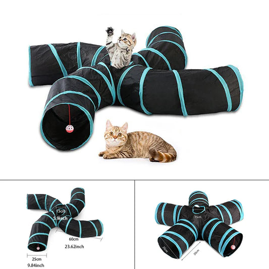 Foldable S-Shape Cat Tunnel