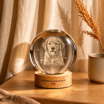 ForeverPaw – Personalised Pet Memorial Crystal Ball 🔮🐾