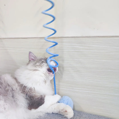 Self-Play String Toy for Kittens with Ball