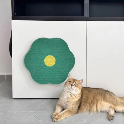 Flower Shape Wall-Mounted Cat Scratching Board – Space-Saving