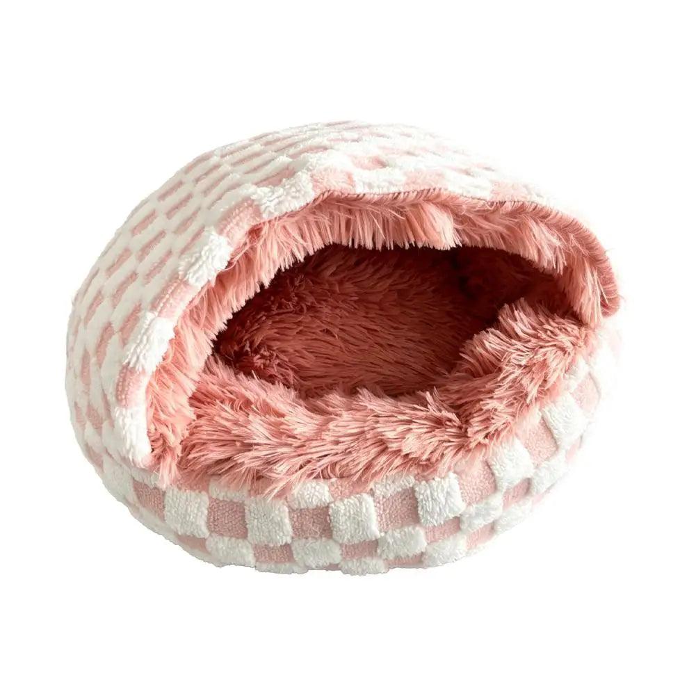 ShellNest – Hooded Plush Cat Cave 🐱☁️