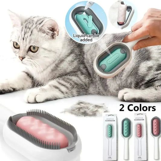 3-in-1 Pet Brush with Water Tank for Cats & Dogs