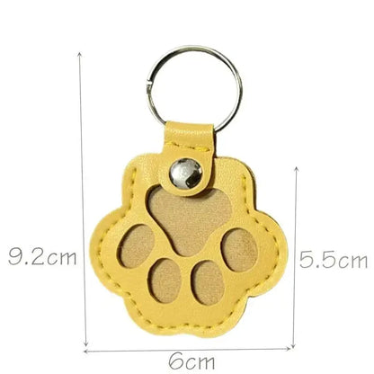 Memorial Leather Pet Hair Storage Keychain
