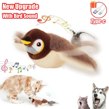 Interactive Dancing Sparrow Cat Toy