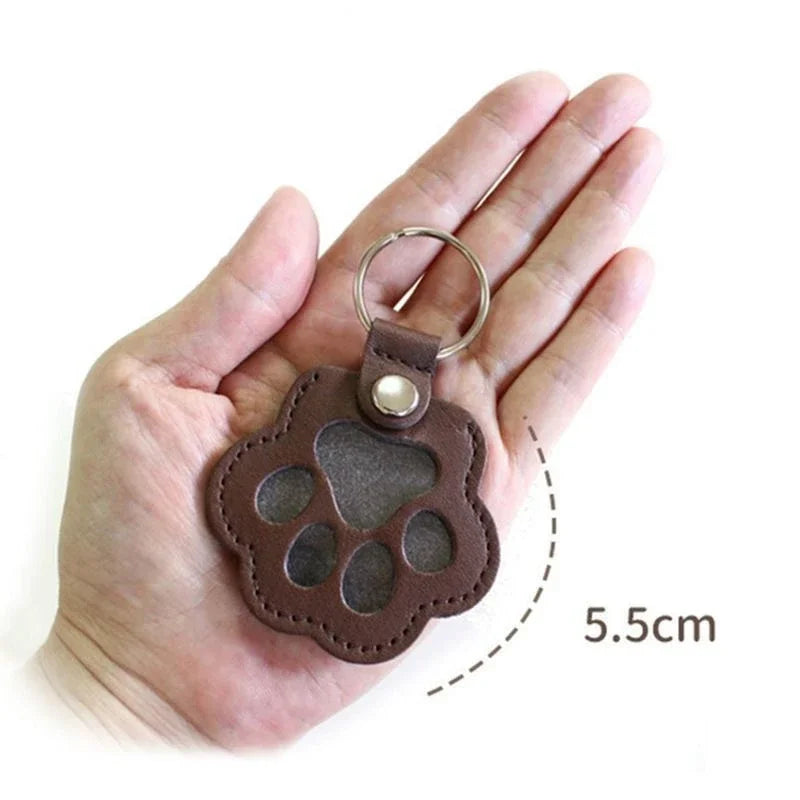 Memorial Leather Pet Hair Storage Keychain