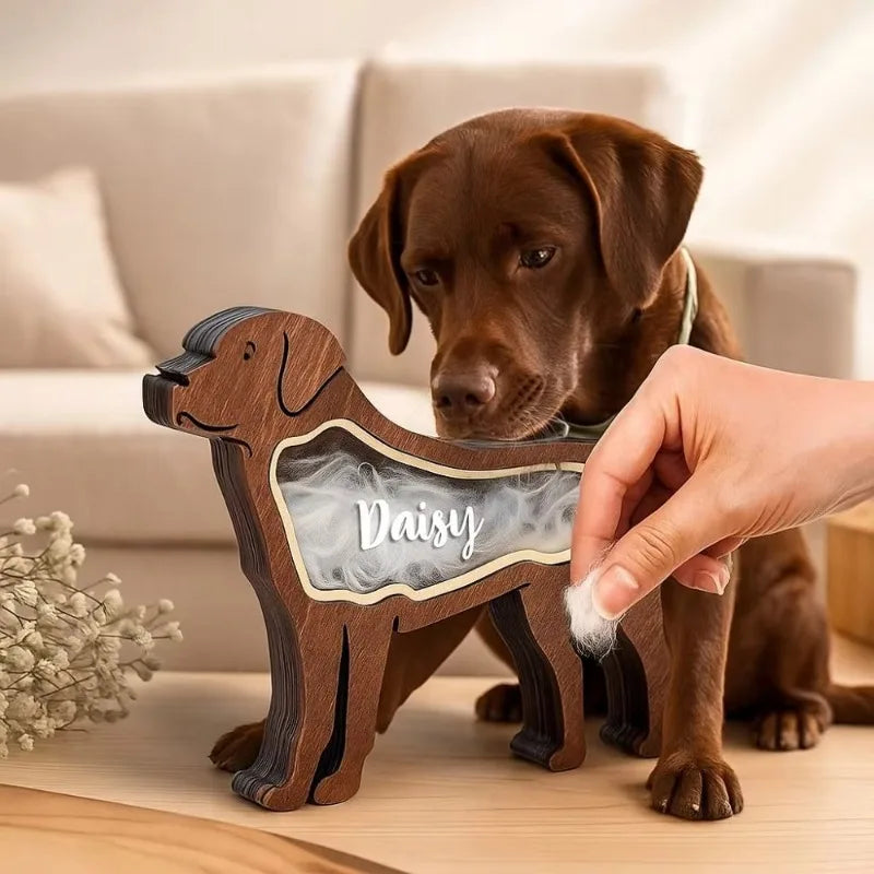 Wooden Pet Keepsake & Fur Memory Box