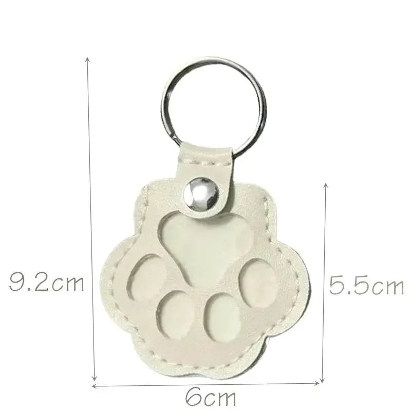 Memorial Leather Pet Hair Storage Keychain