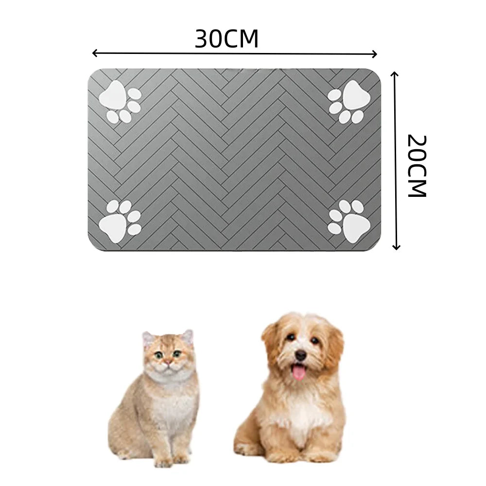 Absorbent Pet Feeding Mat – Quick Dry Dog Food & Water Bowl Mat