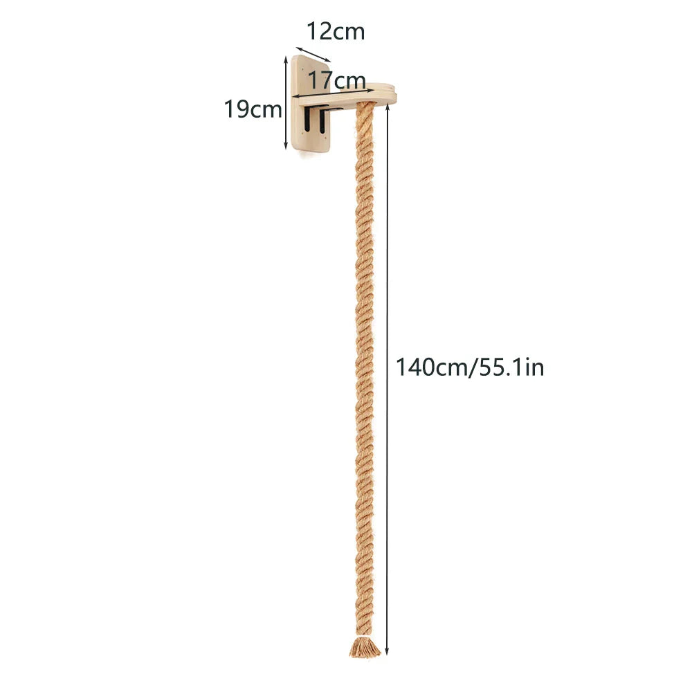 Wall-Mounted Sisal Rope Cat Tree