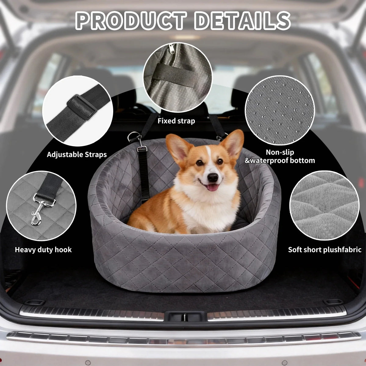 RideSnug – Padded Pet Car Seat & Bed 🚗🐶