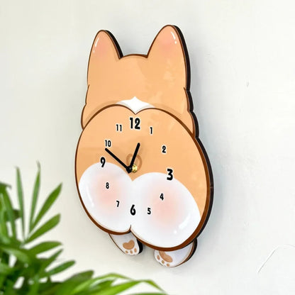ShibaTime – Cartoon Animal Wall Clock 🐕🕐