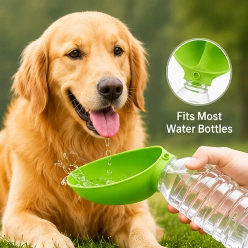 PawSip Portable Pet Water Bottle & Foldable Drinking Bowl