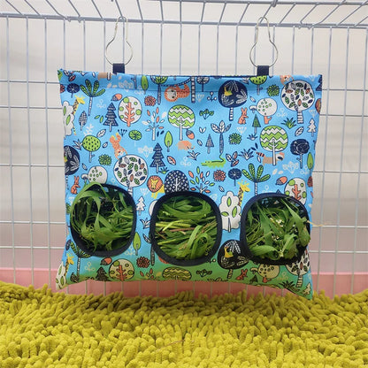 Hanging Hay Bag with Hooks – Ideal Feeder for Small Pets