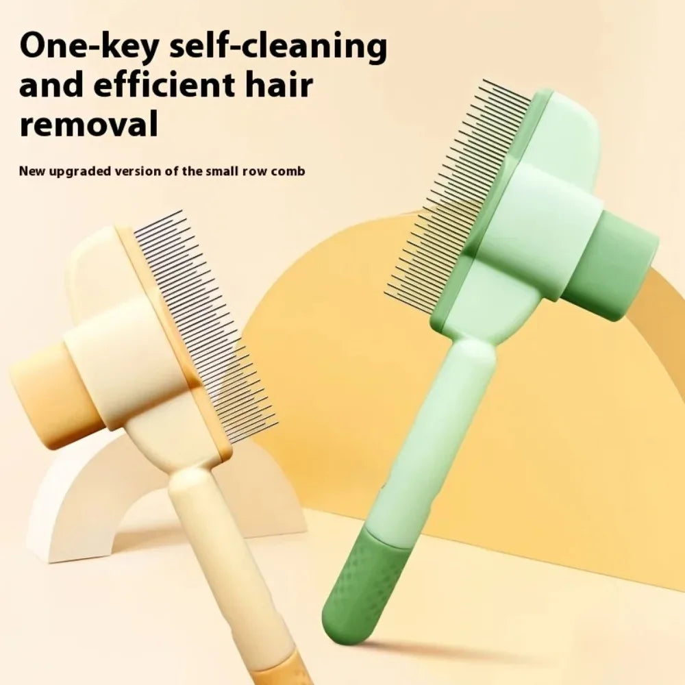 Self-Cleaning Grooming Comb – Pet Hair Remover for Cats & Dogs