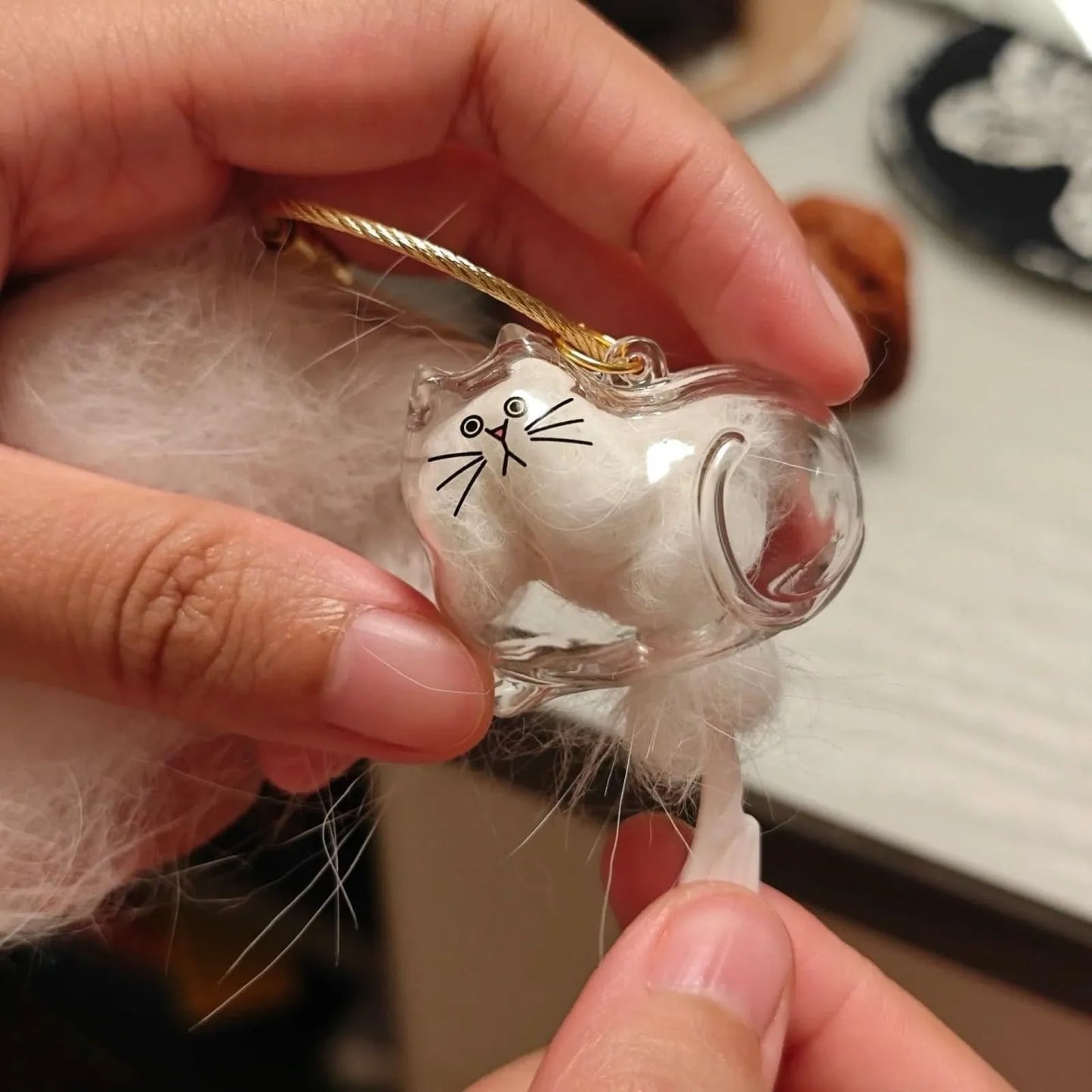 PurrCapsule Cat Hair Keepsake Keychain