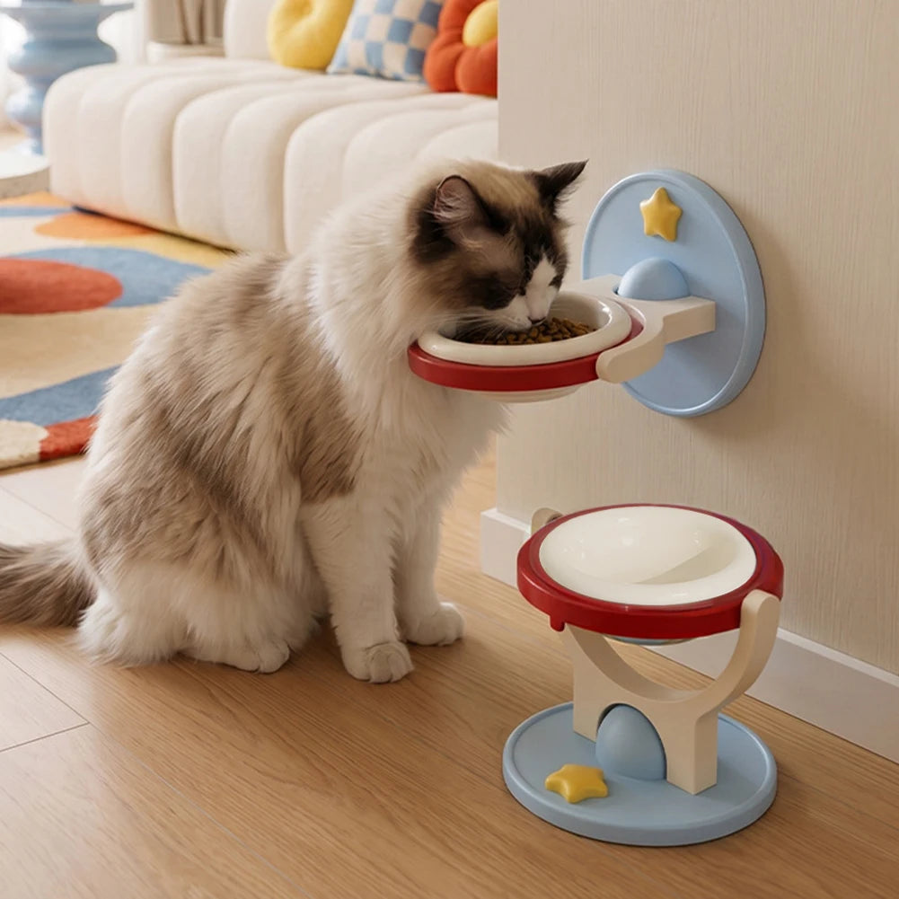PurrDine - 2-in-1 Adjustable Wall-Mounted Cat Bowl