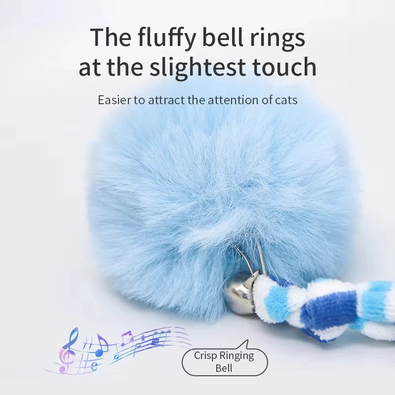 Self-Play String Toy for Kittens with Ball