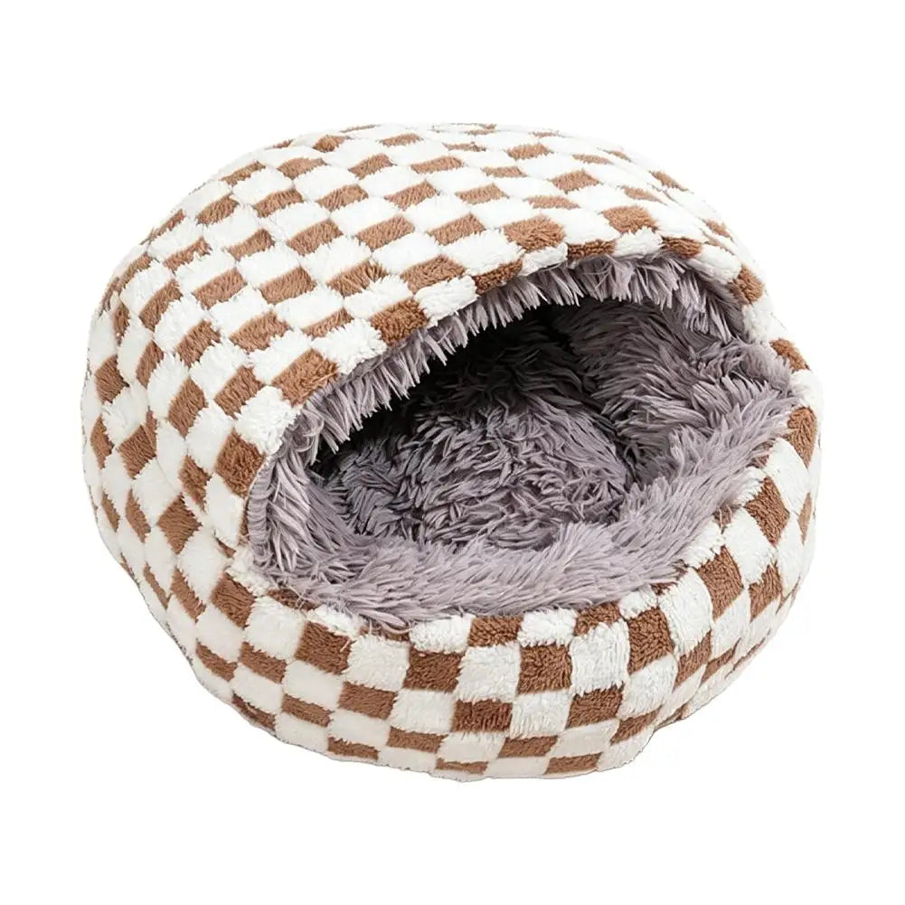ShellNest – Hooded Plush Cat Cave 🐱☁️