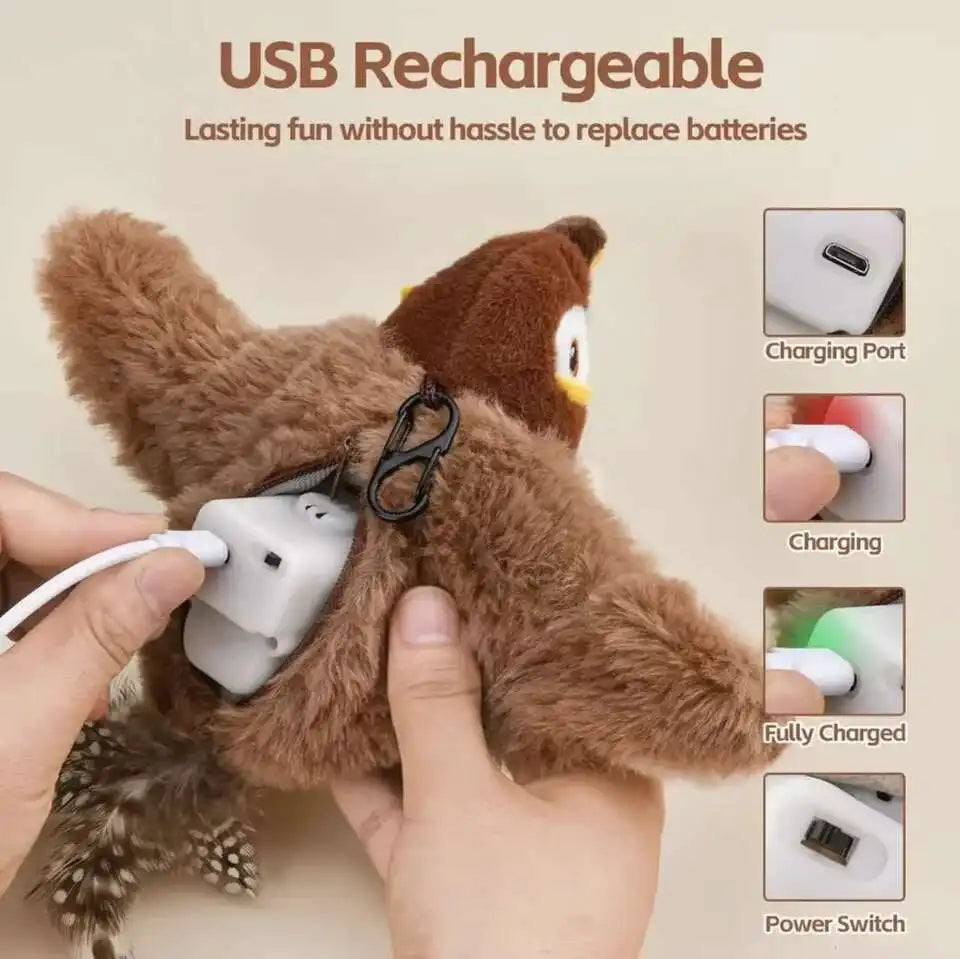 Interactive Dancing Sparrow Cat Toy