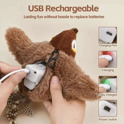 Interactive Dancing Sparrow Cat Toy