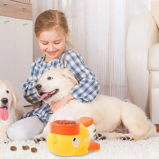Interactive Dog Feeder – Press and Play Snack Dispenser with Anti-Slip Base