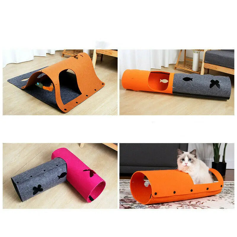 Felt Maze Cat Tunnel & Bed