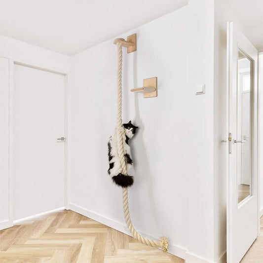 Wall-Mounted Sisal Rope Cat Tree