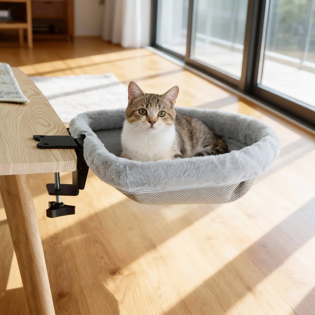 DeskPurr - Foldable Cat Desk Bed & Hammock