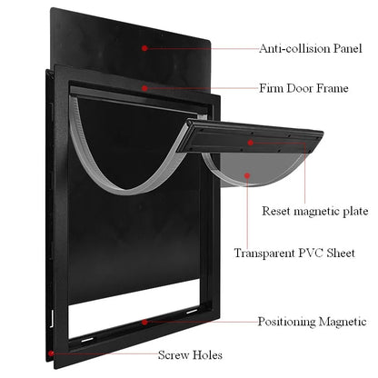 Insulated Pet Door with Flame