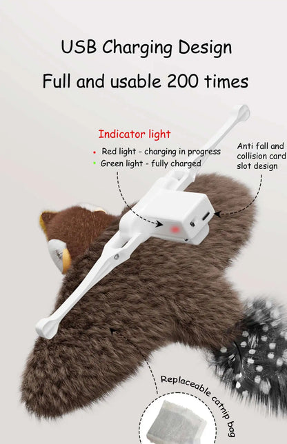 Interactive Dancing Sparrow Cat Toy